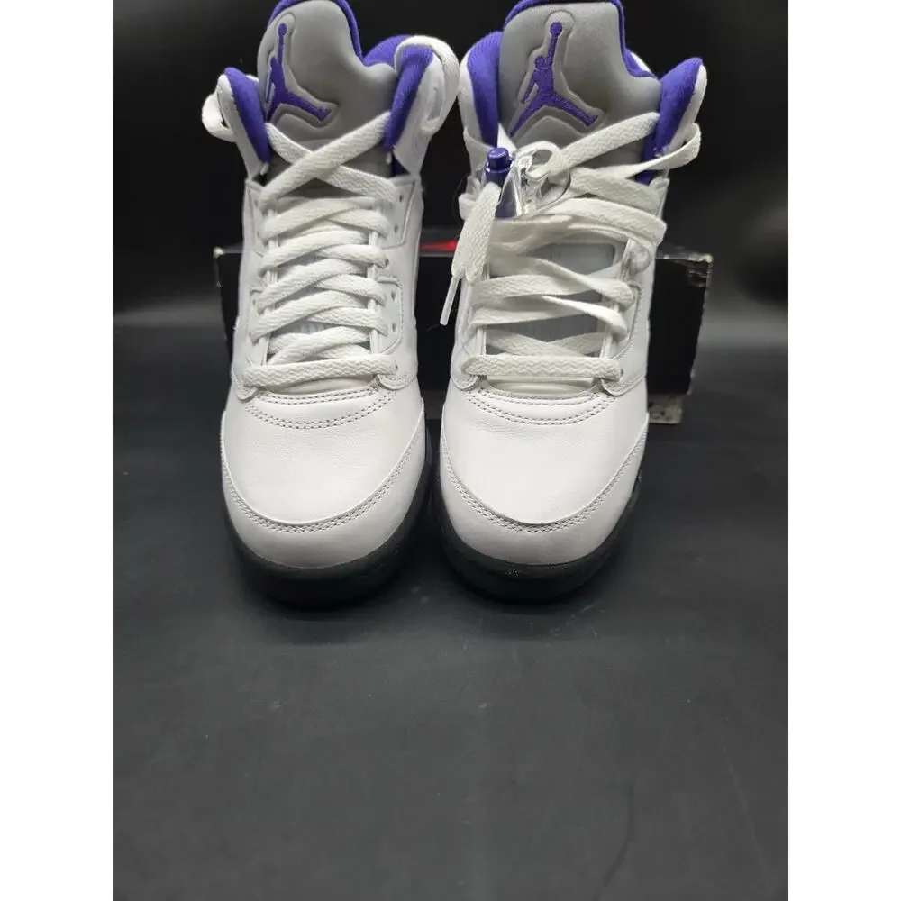 Nike Air Jordan 5 Retro GS Dark Concord 7Y White Purple 440888-141 New Box